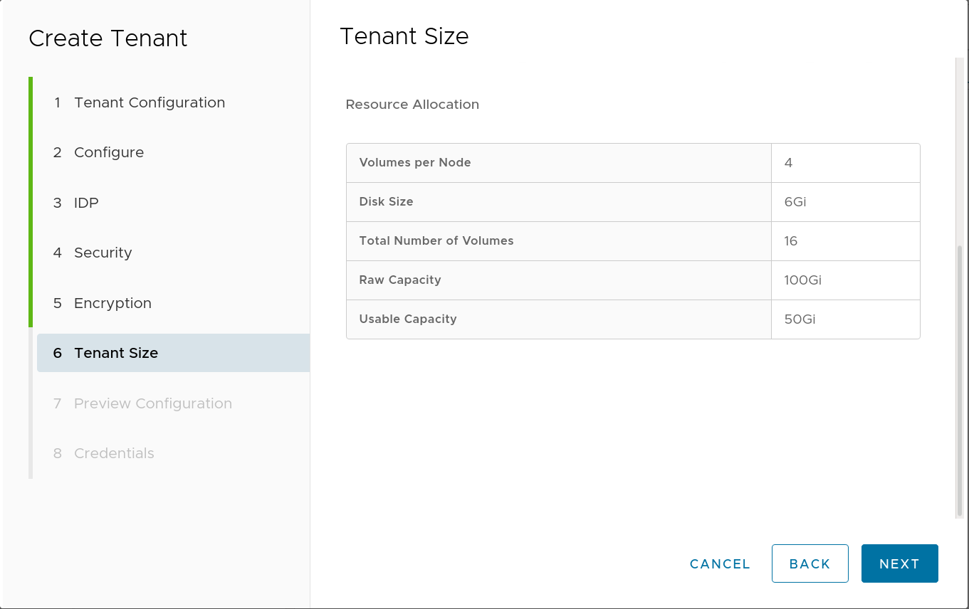 MinIO Tenant Resource Allocation