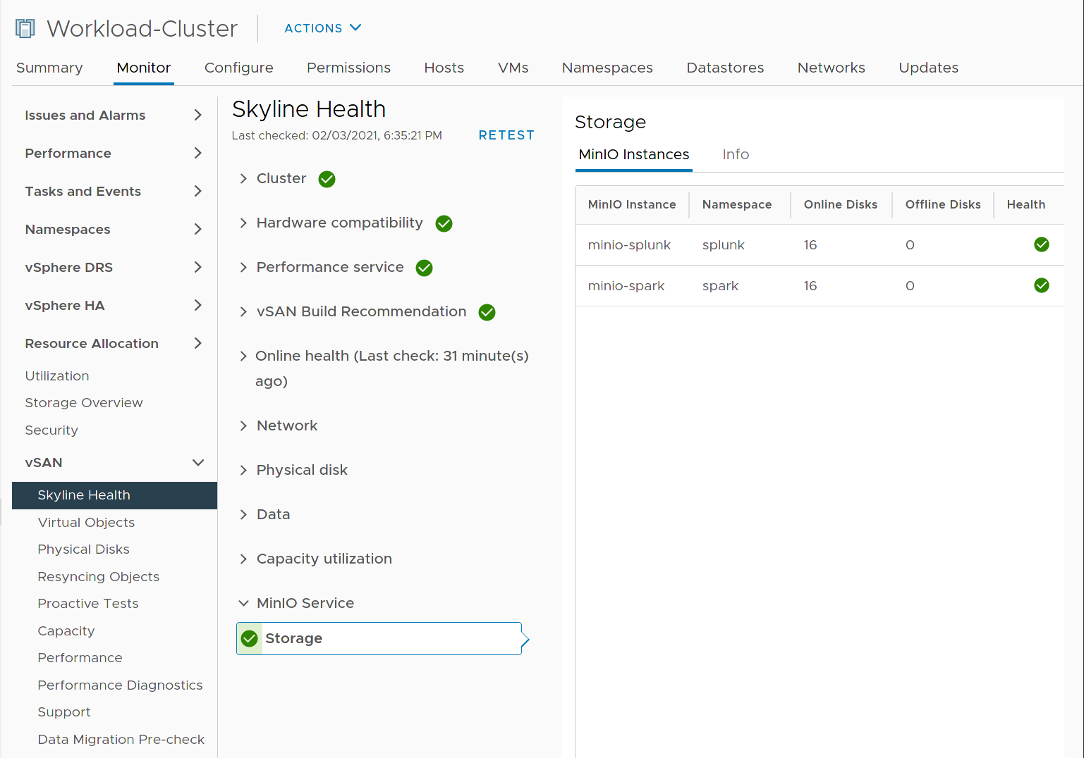 vCenter Skyline Health Monitoring.